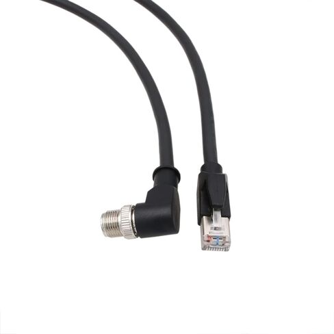 Ethernet Cable for Cognex Basler Sensor，Right Angled M12 8 Pin X-Coded RJ45 CAT 6A Gigabit Network Data High-Speed Flex Shield 10m in Kuwait