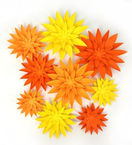 Mybbshower 3D Paper Flower for Wall Pack of 9 (Lilac & Pink) in Saudi Arabia