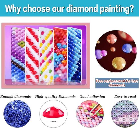 Flower Cat Diamond Painting Kits,5D Diamond Painting Kits for Adults,DIY Diamond Painting Diamond Art,Round Full Drill Diamond Art Kits gem art Crafts for Home Decor Gift-12x16in in Saudi Arabia