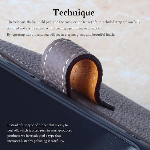 Hanatora] جراب iPhone12 ProMax Flip مع حامل بطاقة وغطاء هاتف من الجلد الأصلي، جراب أنيق عالي الجودة بدون مغناطيس للنساء والرجال، أزرق نيلي SPH-12ProMax-BlueIndigo in Kuwait