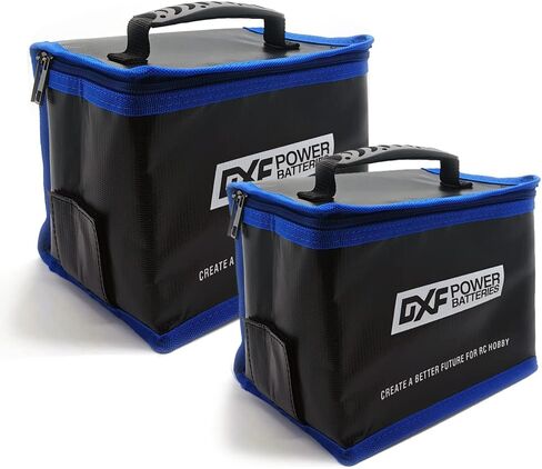 DXF Lipo Safe Bag Fireproof Explosionproof Bag Large Capacity Lipo Battery Storage Guard Safe Pouch for Charge & Storage(2 PCS) in Saudi Arabia