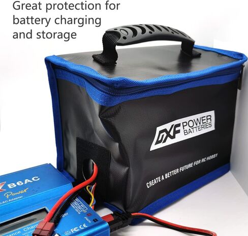 DXF Lipo Safe Bag Fireproof Explosionproof Bag Large Capacity Lipo Battery Storage Guard Safe Pouch for Charge & Storage(2 PCS) in Saudi Arabia