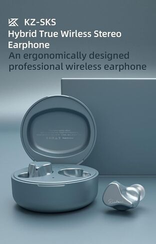 KZ SKS TWS Hybrid True Wirless Stereo IEM Earphone, Bluetooth 5.2 HiFi Stereo Noise-canceling Headsets/Headphones/Earbuds for Sports/Workout/Game (Black) in Saudi Arabia