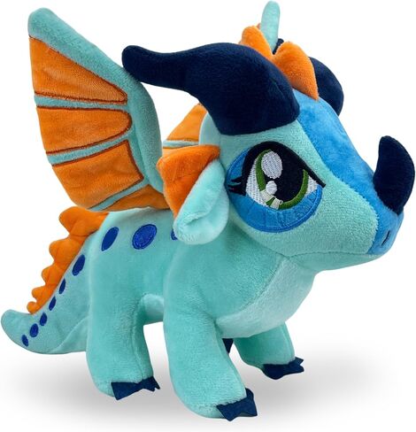 Dragon Plush Wings Toys Stuffed Animal Kawaii Blue Colorful Dragon Decor Merch Gift for Kids Boys Girls Aged 3+ in Saudi Arabia