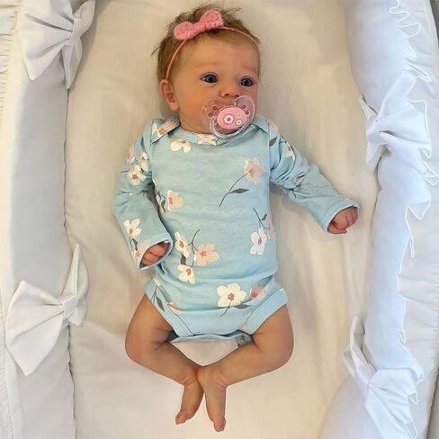 20-Inch Lifelike Reborn Baby Dolls - Sweet Smile Real Life Realistic-Newborn Soft Body Realistic Newborn Baby Dolls Sleeping Baby Girl-Best Gift for Kids Age 3+ in Saudi Arabia