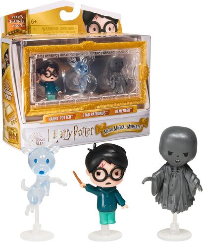 Wizarding World Harry Potter, Micro Magical Moments Year 3 Figure Set with Harry, Stag Patronus & Dementor, Display Case, Kids Toys for Ages 6+ in Saudi Arabia