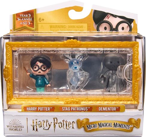 Wizarding World Harry Potter, Micro Magical Moments Year 3 Figure Set with Harry, Stag Patronus & Dementor, Display Case, Kids Toys for Ages 6+ in Saudi Arabia