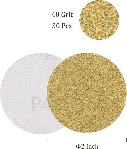 30pcs No Hole Sanding Discs- [ 2 Inch 220 Grit ] Round Hook and Loop Grip Sanding Pads Sheet for Wood Metal Polishing Use| Aluminum Oxide & Zirconium Oxide Sandpaper in Saudi Arabia