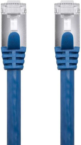 Buhbo 1 ft CAT7 Shielded RJ45 Ethernet Network Snagless Cable 10Gbps 600 MHz, Black in Saudi Arabia