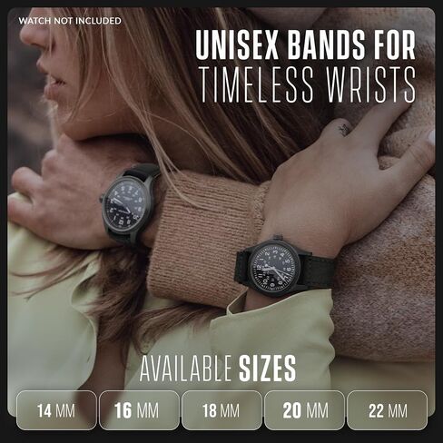 STUNNING SELECTION Alpine CORDURA fabric top and water resistant leather lining watch strap with Quick Release Spring Bars - Black, Olive, Grey, Khakhi, Blue, Red, Orange - 14, 16, 18, 20, 22 mm in Saudi Arabia