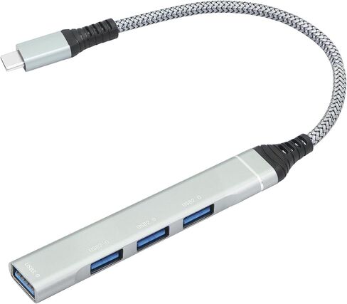 USB C إلى USB A Hub 4 منافذ، حاوية ألومنيوم USB من النوع C إلى USB Splitter مع 1 USB 3.0 و3 منافذ USB 2.0 موسع للكمبيوتر والكمبيوتر المحمول والماوس ولوحة المفاتيح ومحرك الأقراص المحمول والأقراص الصلبة المحمولة والمزيد in Kuwait