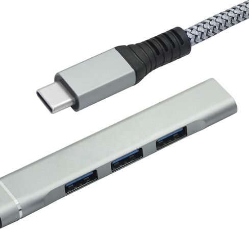 USB C إلى USB A Hub 4 منافذ، حاوية ألومنيوم USB من النوع C إلى USB Splitter مع 1 USB 3.0 و3 منافذ USB 2.0 موسع للكمبيوتر والكمبيوتر المحمول والماوس ولوحة المفاتيح ومحرك الأقراص المحمول والأقراص الصلبة المحمولة والمزيد in Kuwait