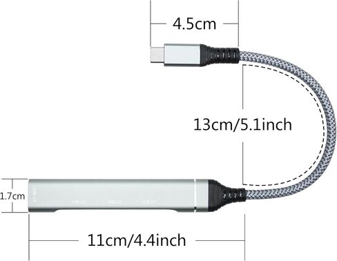 USB C إلى USB A Hub 4 منافذ، حاوية ألومنيوم USB من النوع C إلى USB Splitter مع 1 USB 3.0 و3 منافذ USB 2.0 موسع للكمبيوتر والكمبيوتر المحمول والماوس ولوحة المفاتيح ومحرك الأقراص المحمول والأقراص الصلبة المحمولة والمزيد in Kuwait