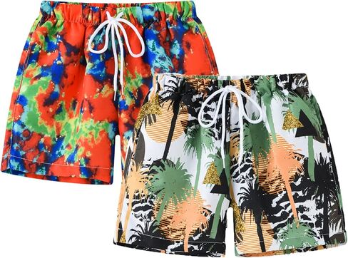 Boys Shorts Lightweight Quick Dry Athletic Short Print Fashion Beach Shorts Kids Boardshort 3-10Years in Saudi Arabia