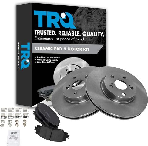 Front Ceramic Brake Pads & Rotors Kit Set for Corolla Matrix Vibe xD in Saudi Arabia