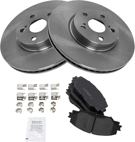 Front Ceramic Brake Pads & Rotors Kit Set for Corolla Matrix Vibe xD in Saudi Arabia