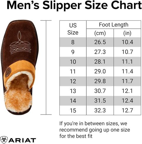 ARIAT Men’s 2842 Silversmith Outdoor Indoor Western Suede Foam Cushioned Square Toe Slipper in Saudi Arabia
