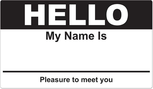 100 PCS, Pink Hello My Name is Stickers - 2.3 x 4 Inch, Tag Stickers Identification Badges for Conferences, Offices and Schools - 1 Roll of 100 in Saudi Arabia