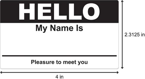 100 PCS, Pink Hello My Name is Stickers - 2.3 x 4 Inch, Tag Stickers Identification Badges for Conferences, Offices and Schools - 1 Roll of 100 in Saudi Arabia