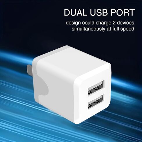 USB A Wall Charger, Charger Adapter, 6-Pack Dual Port Quick Charger Plug Cube for Phone 13 12 11 Pro Max SE XS XR X 8 7 6 6S Plu, Android Fast Charging Brick in Kuwait