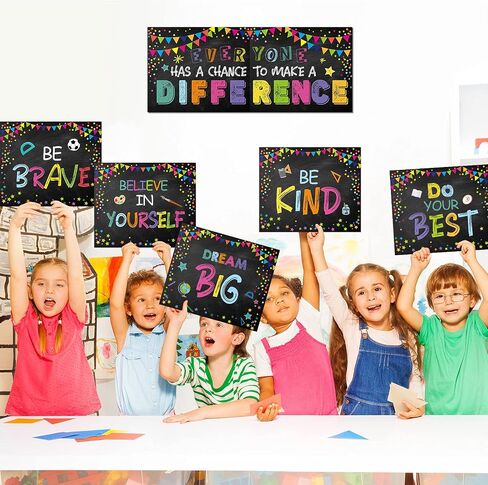 14 Pieces Classroom Decoration Inspirational Classroom Poster Growth Mindset Posters Motivational Bulletin Board Wall Decor Positive Sayings Posters for Kindergarten Pre-School Primary High School in Saudi Arabia