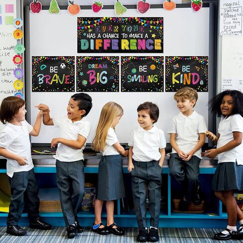 14 Pieces Classroom Decoration Inspirational Classroom Poster Growth Mindset Posters Motivational Bulletin Board Wall Decor Positive Sayings Posters for Kindergarten Pre-School Primary High School in Saudi Arabia