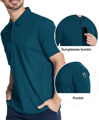 ZITY Mens Golf Shirts Tactical Sports Moisture-Wicking Tennis T-Shirt in Saudi Arabia