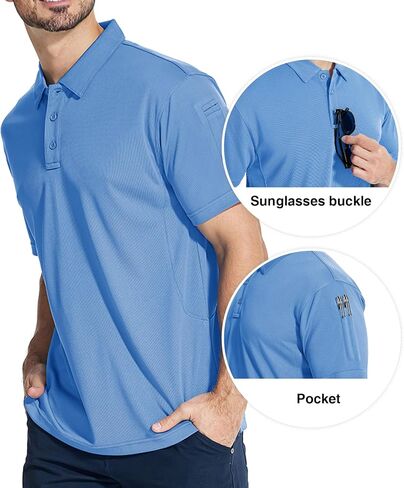 ZITY Mens Golf Shirts Tactical Sports Moisture-Wicking Tennis T-Shirt in Saudi Arabia