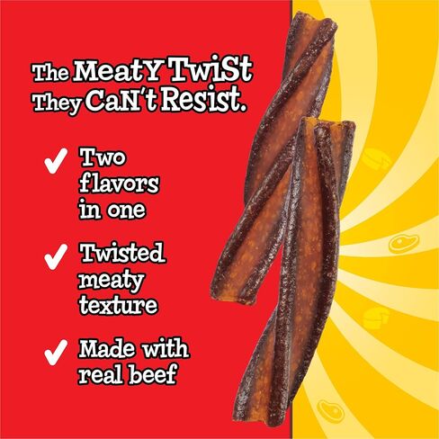 بورينا تويستابلز مكافآت بنكهة اللحم البقري والجبن للكلاب - (عبوة من 4 قطع) 26 أونصة. الحقائب in Kuwait