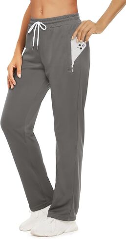 Boladeci المرأة Sweatpants 3D شبكة تنفس مرونة الخصر الجانب شريط عارضة رياضة السراويل الترنك الرياضية مع جيوب سستة in Kuwait