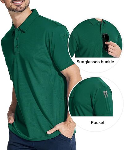 قمصان جولف رجالي من ZITY، تي شيرت تنس رياضي تكتيكي ماص للرطوبة in Kuwait