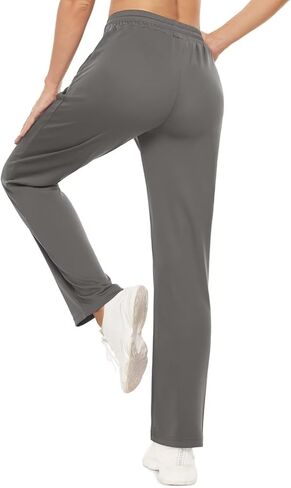 Boladeci المرأة Sweatpants 3D شبكة تنفس مرونة الخصر الجانب شريط عارضة رياضة السراويل الترنك الرياضية مع جيوب سستة in Kuwait