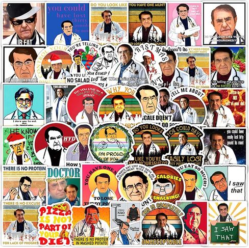 100Pcs Dr Now Stickers Vinyl Nutritional Sticker Humorous Self-Adhesive Decals to Healthy Diet Loss Weight Waterproof Memes Decals Accessories Gifts for Trunk Laptop Fridge Water Bottle in Saudi Arabia