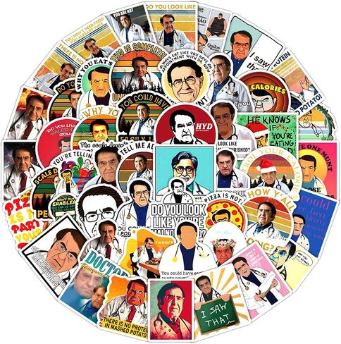 100Pcs Dr Now Stickers Vinyl Nutritional Sticker Humorous Self-Adhesive Decals to Healthy Diet Loss Weight Waterproof Memes Decals Accessories Gifts for Trunk Laptop Fridge Water Bottle in Saudi Arabia