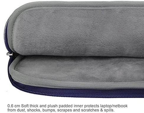 ARVOK 13 13.3 14 Inch Water-Resistant Canvas Fabric Laptop Sleeve with Handle&Zipper Pocket/Notebook Computer Case/Ultrabook Briefcase Carrying Bag for HP/Dell/Lenovo/Asus/Acer/Samsung, Black in Kuwait