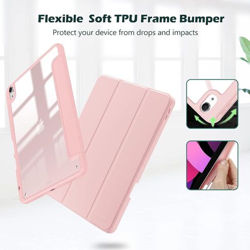 ProCase for iPad Air 11" 6th Generation 2024 M2 / Air 5th / 4th Generation Case with Pencil Holder, Smart Protective Cover for iPad Air 5 4 10.9 Inch -Pink in Saudi Arabia