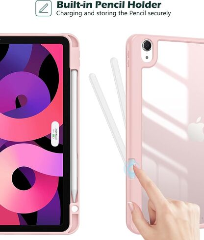 ProCase for iPad Air 11" 6th Generation 2024 M2 / Air 5th / 4th Generation Case with Pencil Holder, Smart Protective Cover for iPad Air 5 4 10.9 Inch -Pink in Saudi Arabia