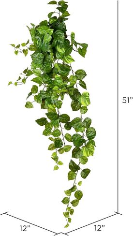 Vickerman Everyday 6' Artificial Pothos Hanging Bush - Faux Indoor Hanging Plant Bush - Greenery for Home Or Office Decor - Maintenance Free in Saudi Arabia