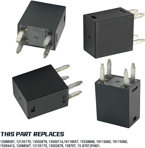 4Pcs 12088567 Relay 12VDC 20A Compatible with Buick Cadillac Chevrolet GMC Pontiac 4 Terminal MultiPurpose Relay Replace 15-8707 RY601 1R1056 36008 22867702 in Kuwait