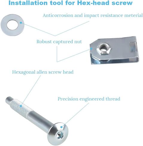 Truck Bed Mounting Bolt Nut Hardware Kit Compatible with 1997-2012 Ford F150,1997-2012 Ford Lobo Pickup, 2006-2008 Lincoln Mark LT Pickup Replaces # 924-313, W708605-S436 in Saudi Arabia