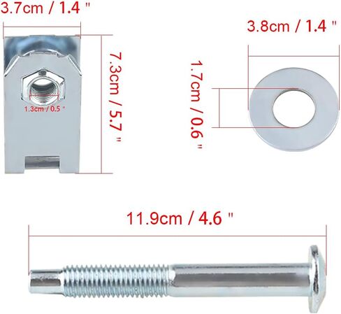 Truck Bed Mounting Bolt Nut Hardware Kit Compatible with 1997-2012 Ford F150,1997-2012 Ford Lobo Pickup, 2006-2008 Lincoln Mark LT Pickup Replaces # 924-313, W708605-S436 in Saudi Arabia