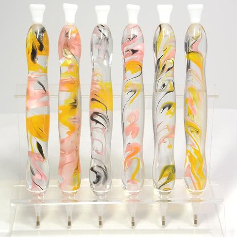 Resin Diamond Dotting Art Drill Pen Kit - 5D Handmade Arts with 14pcs Tips and 10 Waxes (Pink) in Saudi Arabia