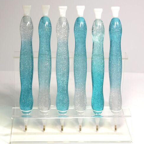 Resin Diamond Dotting Art Drill Pen Kit - 5D Handmade Arts with 14pcs Tips and 10 Waxes (Pink) in Saudi Arabia