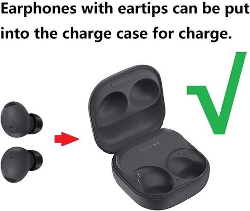 JNSA Replacement Memory Foam Ear Tips Noise Canceling Foam Eartips Ear Plug Ear Tip Gels Compatible with SAMSUNG Galaxy Buds 2 Pro, [Fit in Case],6 Pairs,Black (Foam 214B6P) in Saudi Arabia