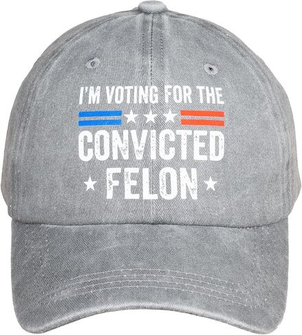 أنا أصوت لصالح قبعة فيلون المدان قبعات البيسبول للرجال والنساء قبعة مضحكة قبعة كلاسيكية قبعة كلاسيكية قبعات عصرية قابلة للتعديل عتيقة لجميع المواسم باللون الرمادي in Kuwait