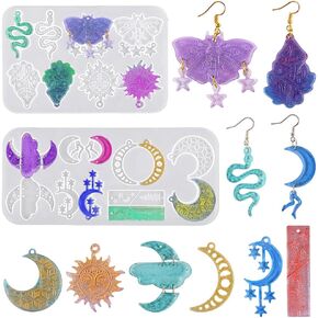 2 قطعة من قوالب القرط الراتنج من iSuperb، قوالب سيليكون للمجوهرات، قوالب إيبوكسي بيدانت، قوالب صب ذاتية الصنع للنساء (قطعتان من قوالب القرط) in Kuwait