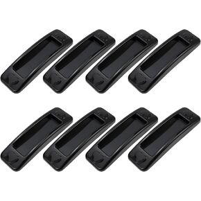 8pcs Black Self Stick Cabinet Drawer Handles Sliding Door Handles Self Stick Handles for Drawers, Cabinet,Cupboard Drawer, Sliding Door