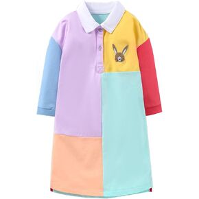 Frogwill Winter Toddler Girls Rainbow Pencils Sweatshirt Dress Long Sleeve Outfit