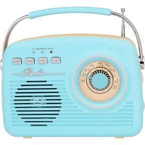 Supersonic SC-1201BT Retro Portable Bluetooth Speaker with Vintage Vibes, AM/FM Radio, USB/SD Card/AUX Inputs, in a Cute Old Fashion Style for Kitchen Desk Bedroom Decor Aesthetic Gift for Friend