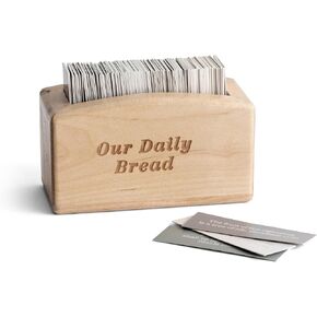 DaySpring - Our Daily Bread Wood Promise Box - 240 Promises from The Word of God - Sharable Scripture Cards (J4531),Brown